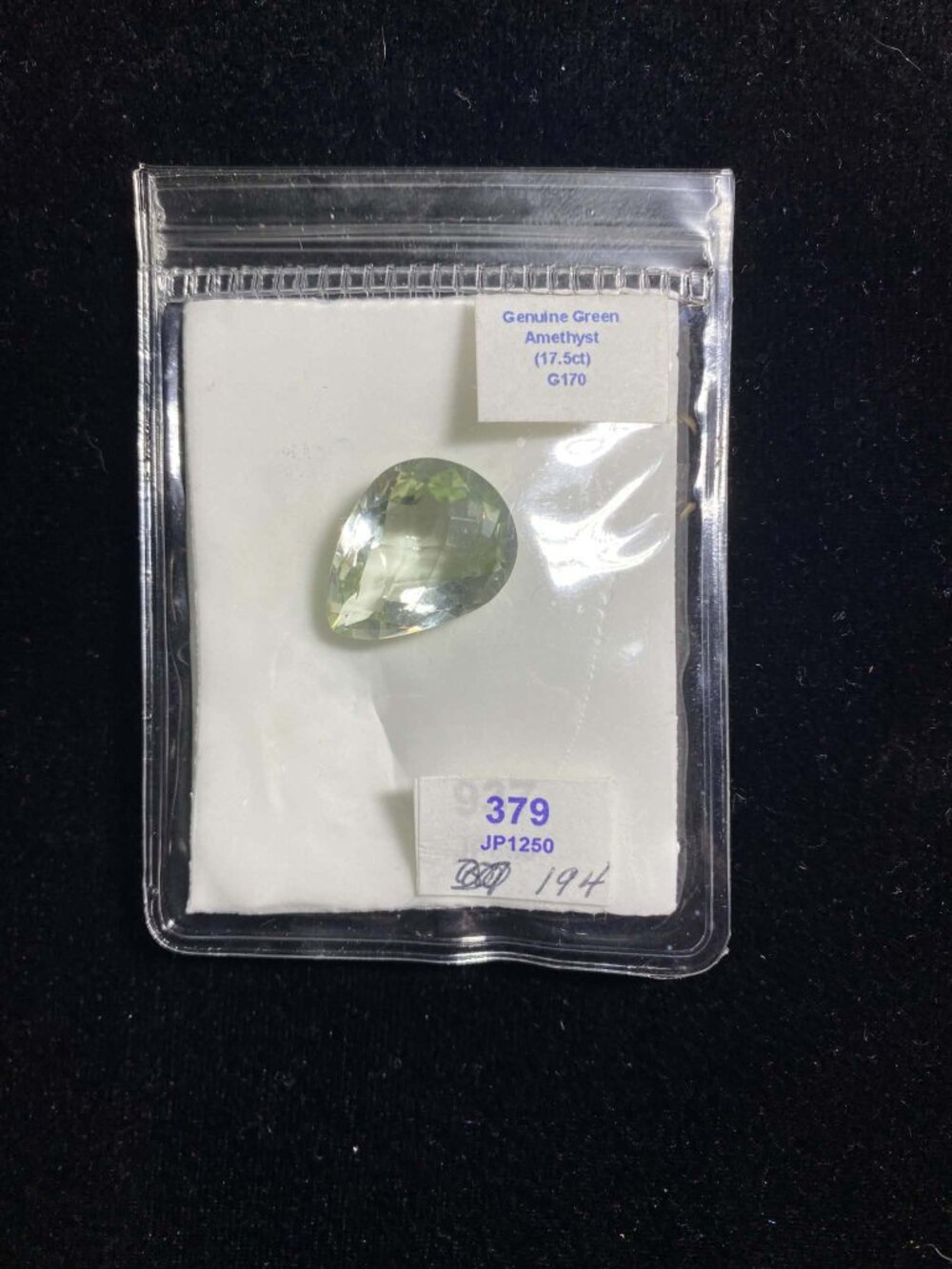 Genuine 17.5CT Green Amethyst Natural Gemstone Luxury Tear Feminine Crystal Pear